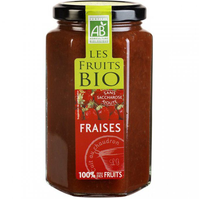 Confiture BIO 100% fruits Fraise (Lot et Garonne) - 300g