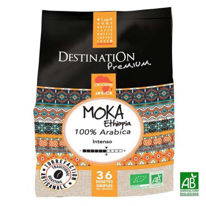 36 Dosettes souples Moka Ethiopia 100%Arabica BIO (Gironde)