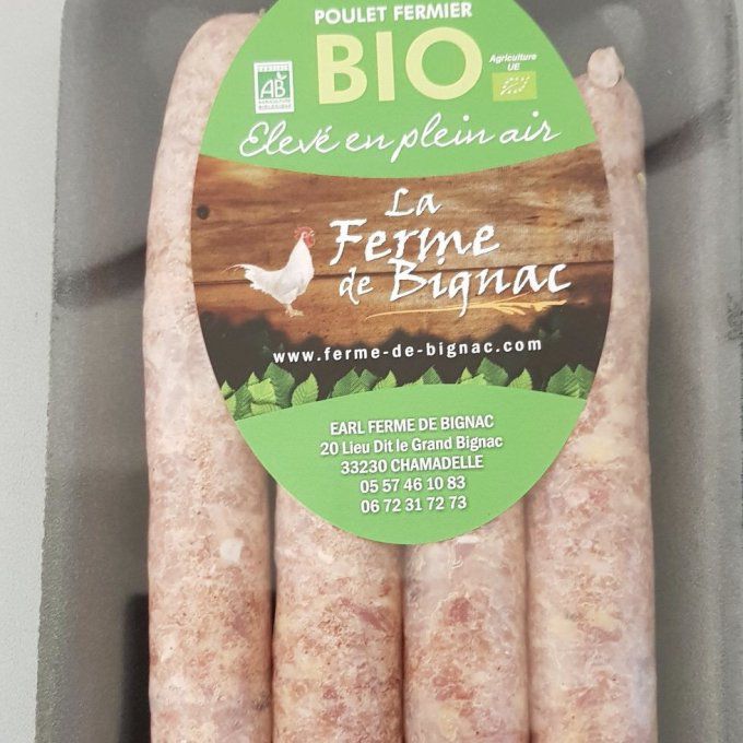 Saucisses de Poulet aux herbes Bio (Gironde) - 290 g - 