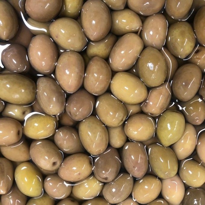Olives vertes cassés pimentées Vrac - 200g