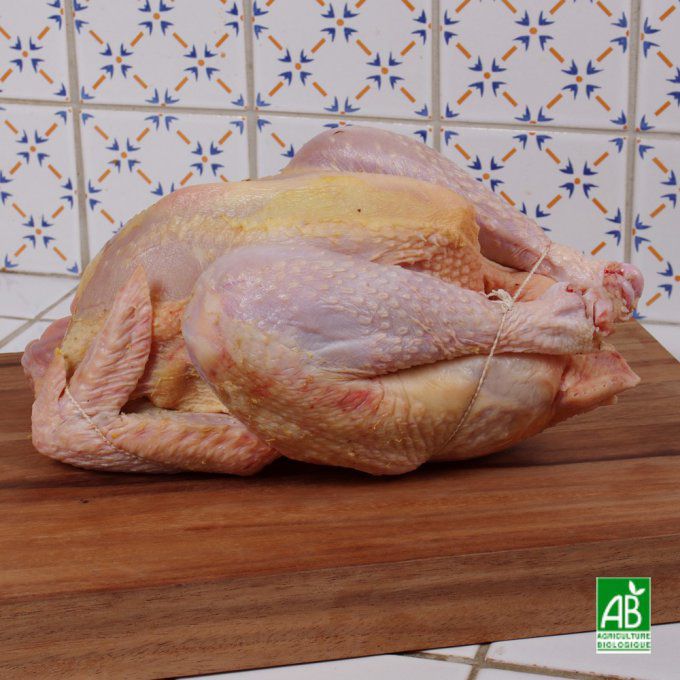 Poulet fermier prêt à cuire BIO (Gironde) - 1,6 kg