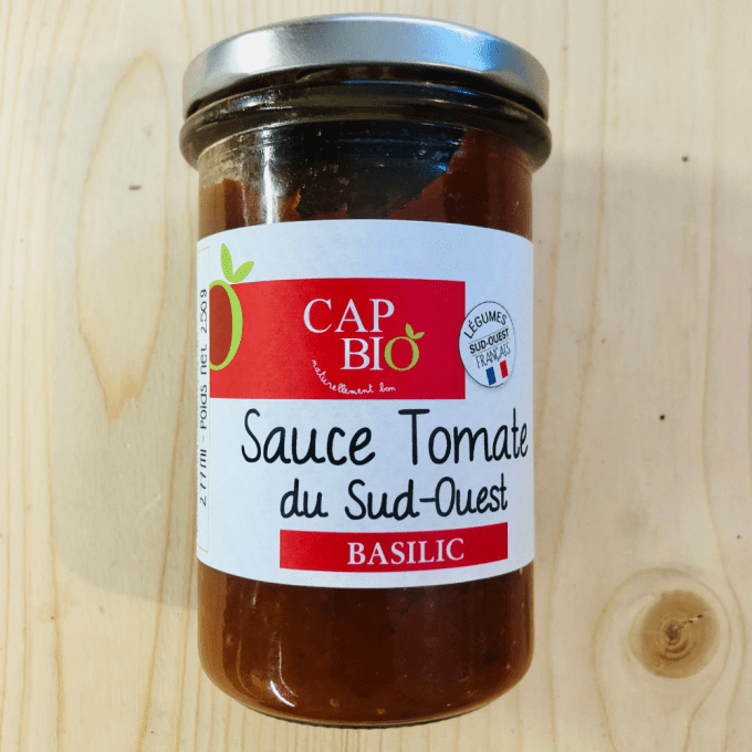 Sauce tomate au basilic du Sud Ouest BIO- 250g