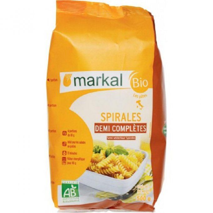 Spirales Demi complètes Bio - 500g